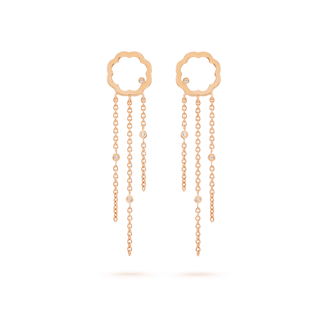 Arty MIMOSA rose gold Earrings 8 Diamonds