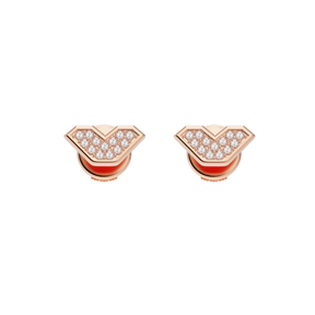 18K gold diamond Petit Cœur stud earrings women Paris - STEPHANIE KALCK