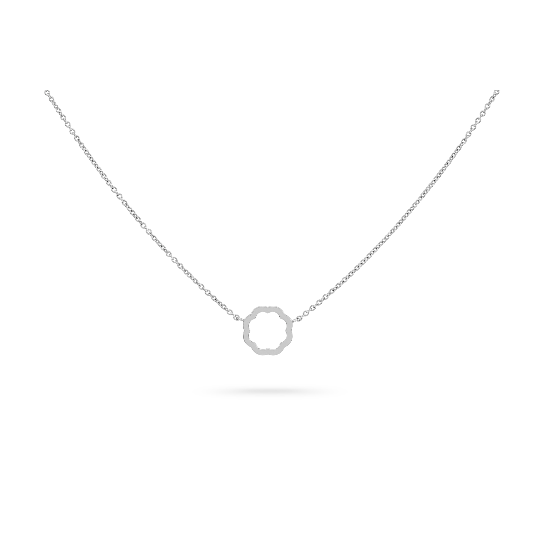 Minimalist MIMOSA white gold Pendant necklace