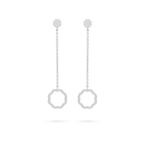 Minimalist MIMOSA white gold Earrings