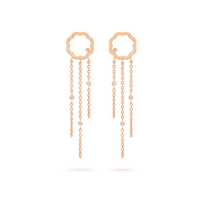 Arty MIMOSA rose gold Earrings 8 Diamonds
