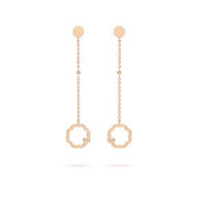 Classic MIMOSA rose gold Earrings 4 Diamonds