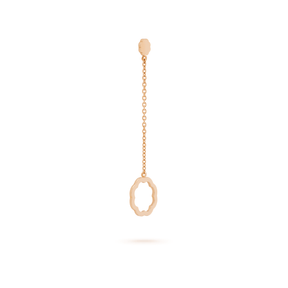 The side of Minimalist MIMOSA rose gold Earrings