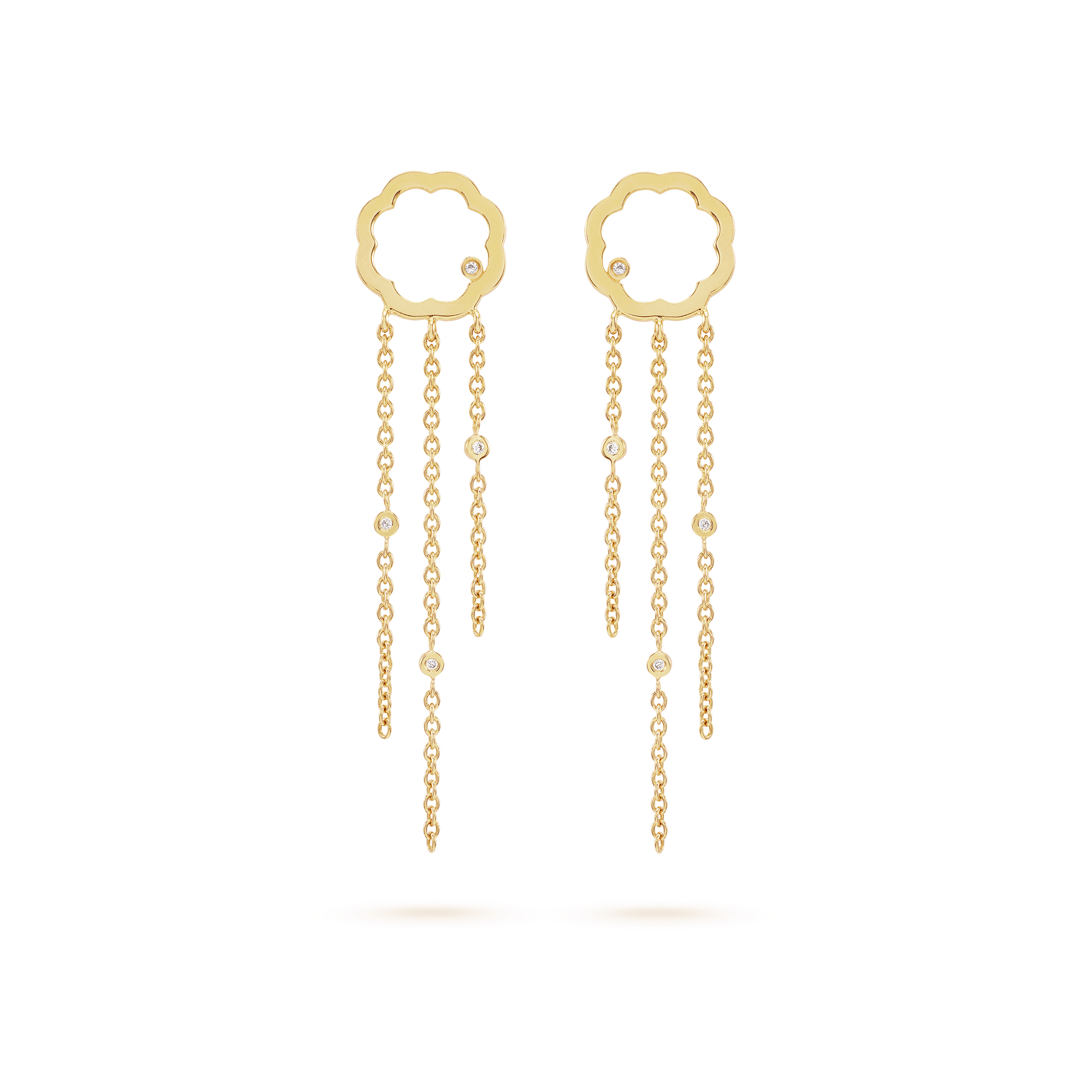 Arty MIMOSA gold Earrings 8 Diamonds
