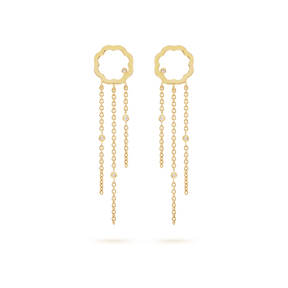Arty MIMOSA gold Earrings 8 Diamonds