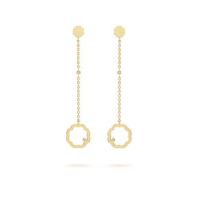 Classic MIMOSA gold Earrings 4 Diamonds