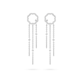 Arty MIMOSA white gold Earrings 8 Diamonds