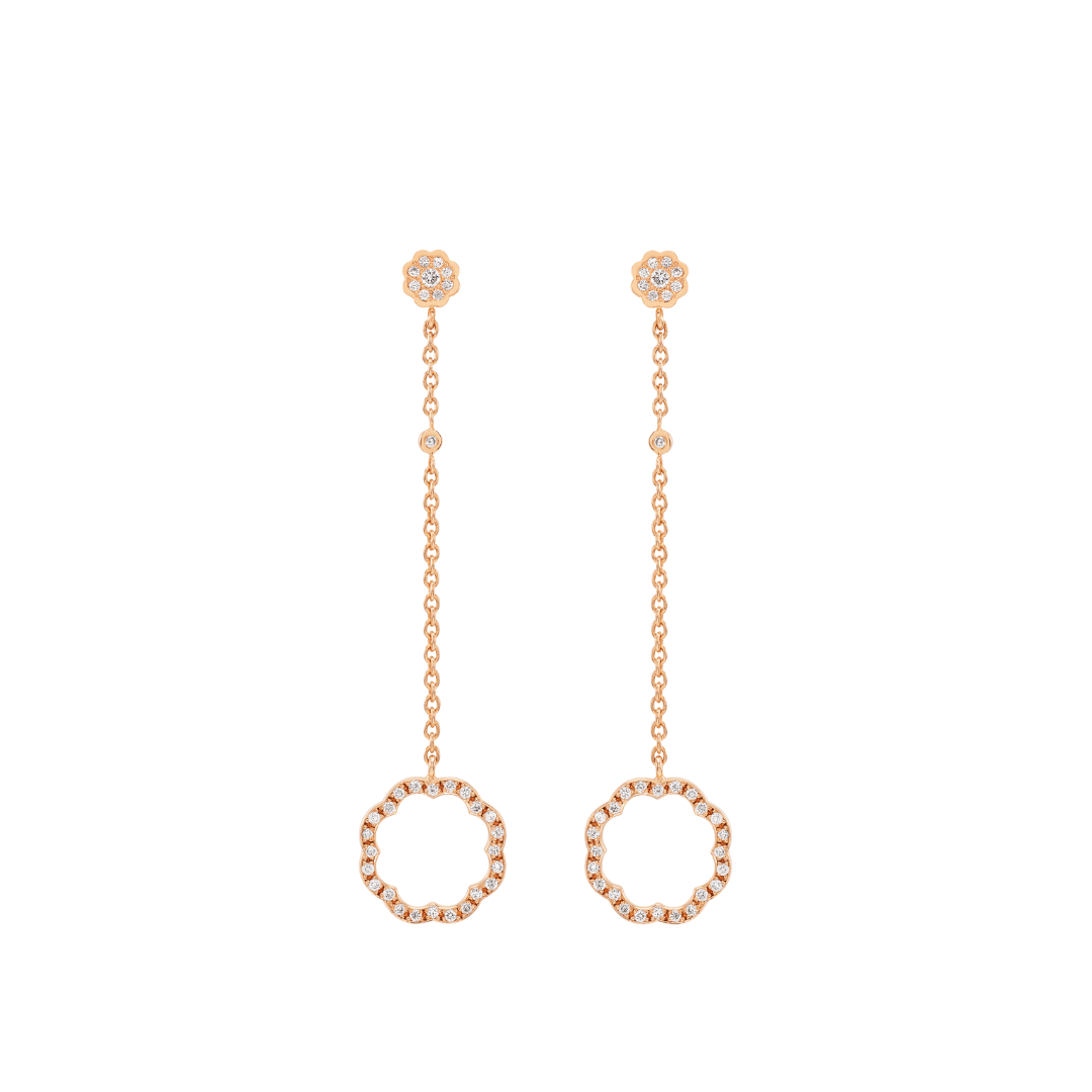 MIMOSA rose gold Earrings 68 Diamonds