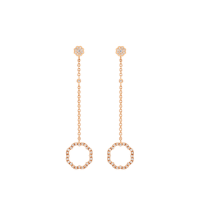 MIMOSA rose gold Earrings 68 Diamonds
